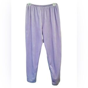 EL LA Design Womens M Vintage 1990’s Lavender Velour Pull On Athleisure Leggings
